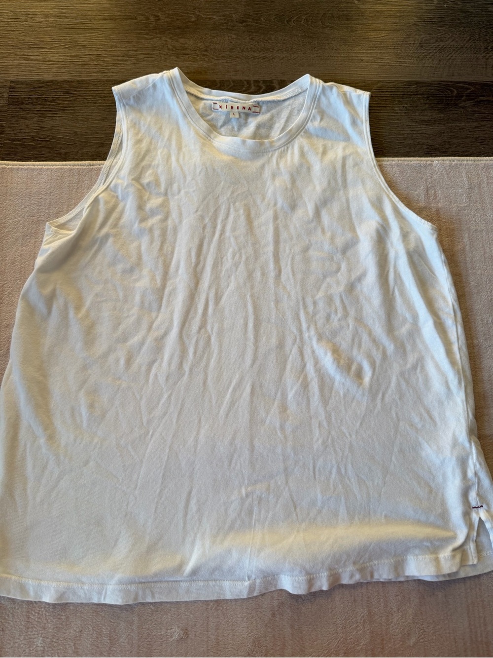 Xírena White Cotton Muscle Tank Top